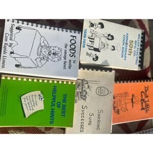 5 Vintage spiral bound books 1970s 1980s